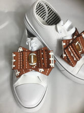 Load image into Gallery viewer, Football Bow Shoe Clips , Football Shoe Clips , Football Shoe Accessories , Football Jewelry