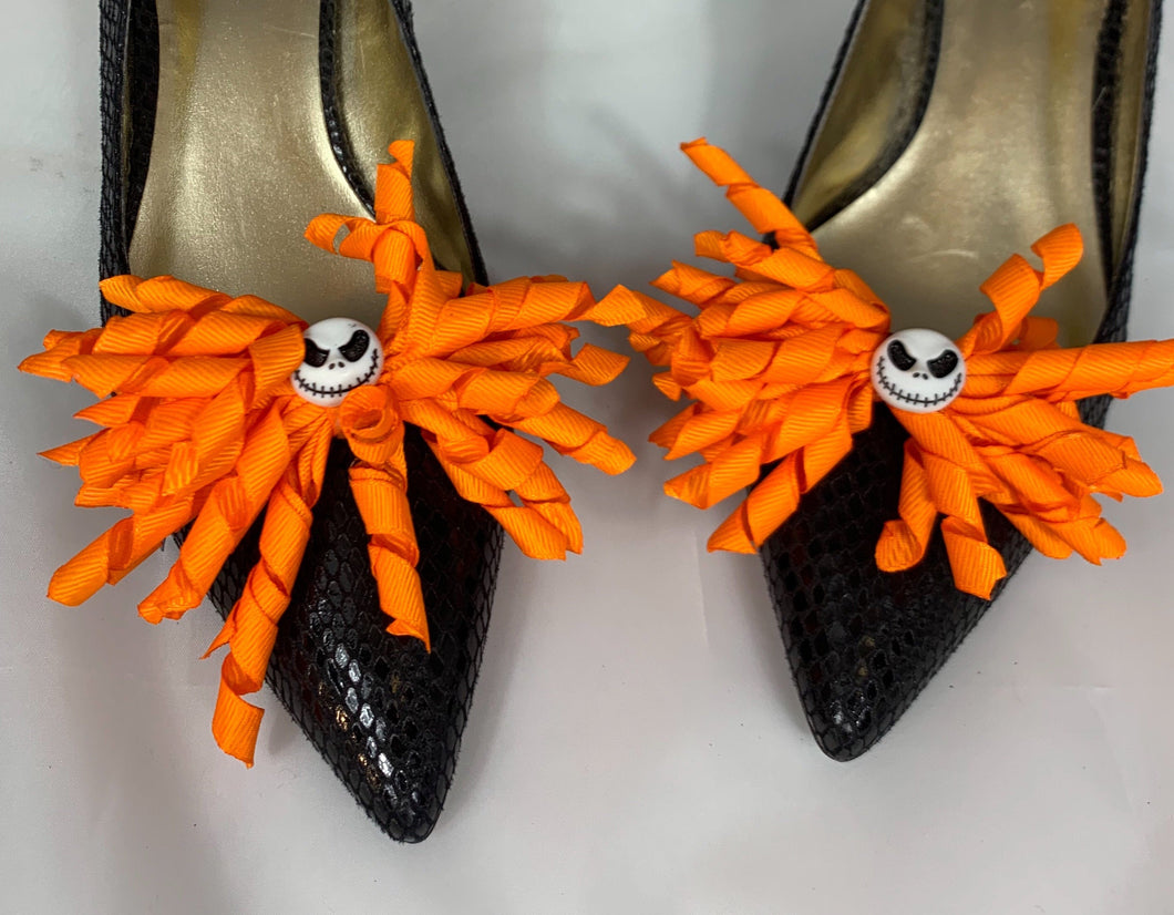 Halloween Skull Shoe Clips , Nightmare Before Christmas Shoe Clips , Halloween Shoe Clips, Jack Skellington Shoe Clips