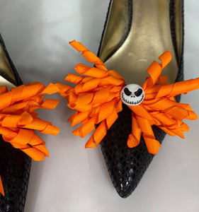 Halloween Skull Shoe Clips , Nightmare Before Christmas Shoe Clips , Halloween Shoe Clips, Jack Skellington Shoe Clips