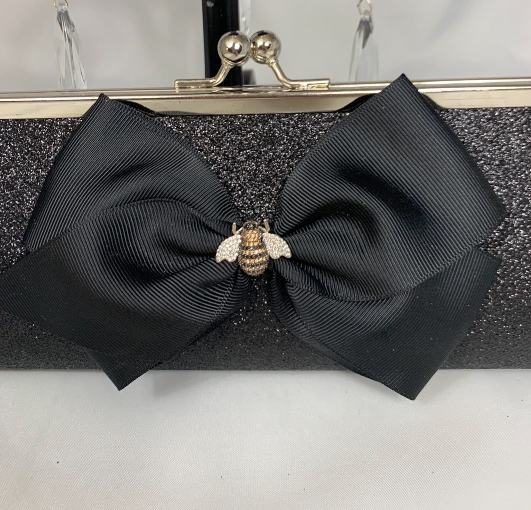 Limited Edition Black Bow Clutch - Marina Collection | Sienna Jones